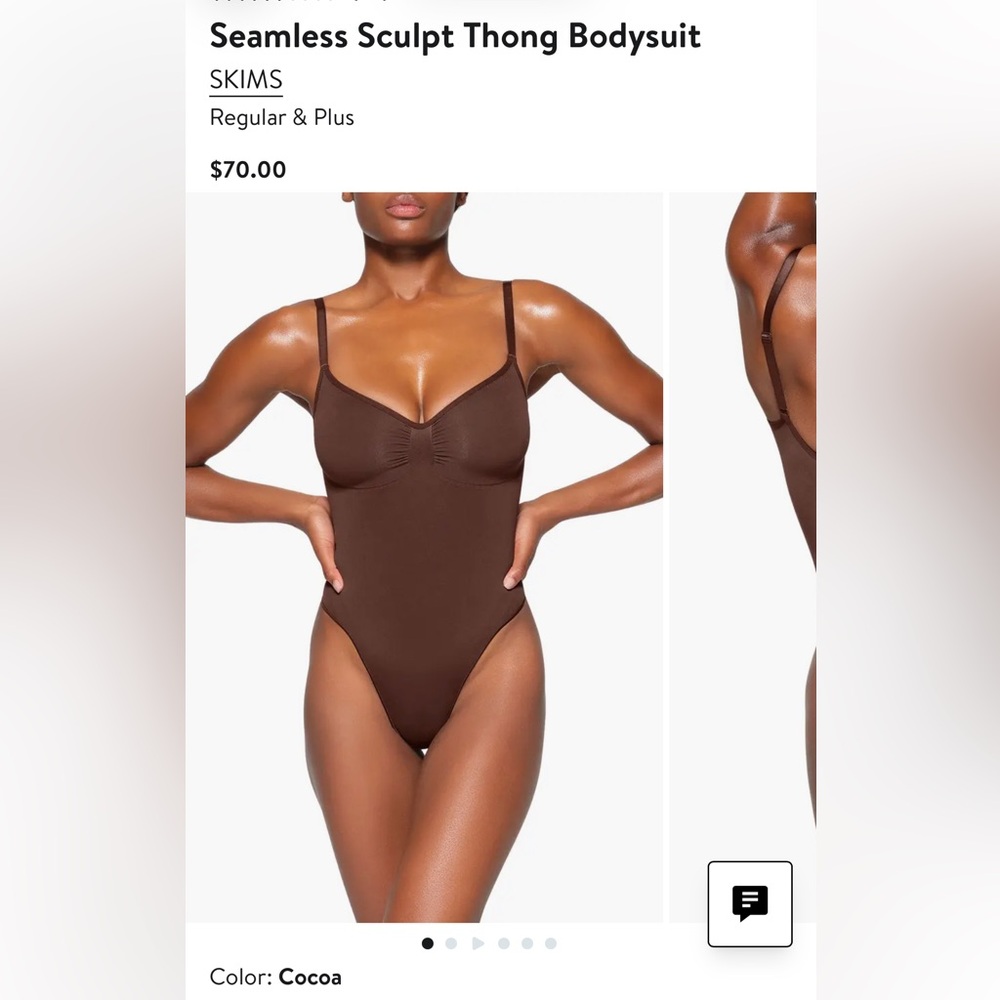 Skims Seamless Sculpt Thong Bodysuit Coco SMALL NWOT